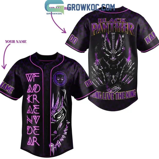 Long Live The King Black Panther Wakanda Forever Baseball Jersey