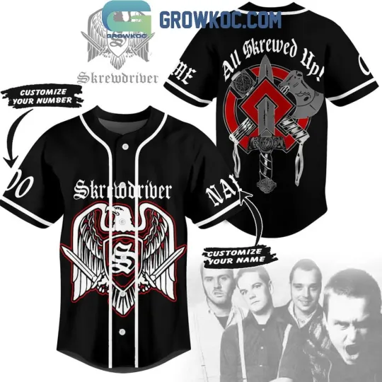 Discover Skrewdriver All Skrewed Up Fan Baseball Jersey Shirt Mens Kids