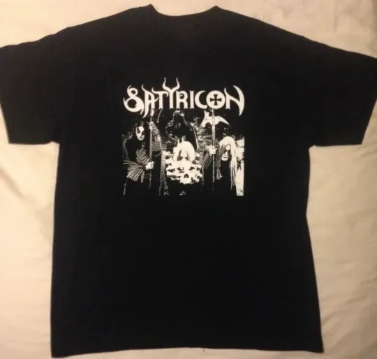 Discover Vtg Satyricon Band Tour Concert Cotton Black T Shirt