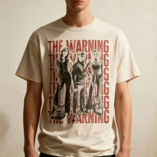 Discover The Warning Band Rock Tour Short Sleeve T-Shirt in White