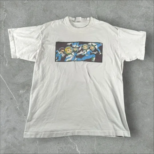 Discover Vintage The Cardigans Shirt Mens XL White 90s First Tour On The Moon Band Tee