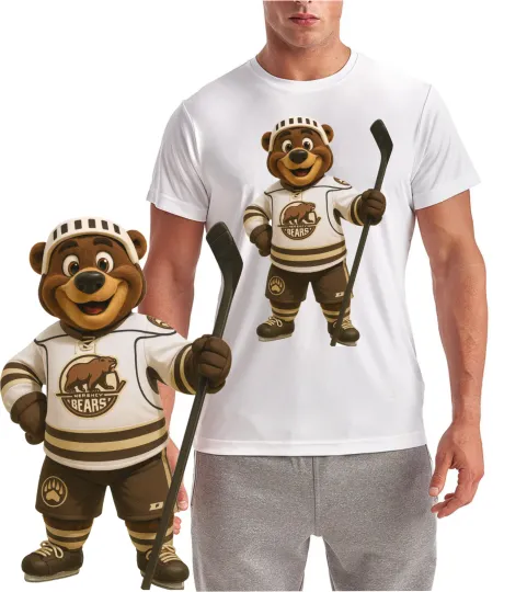 Discover Hershey Bears Ice Hockey Mascot T-Shirt
