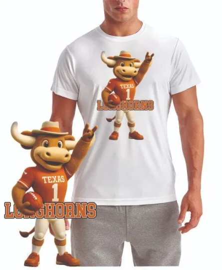 Discover Texas Football Mascot T- Shirt