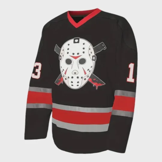 Discover Friday The 13th Jason Voorhees Mask 3D Printed Hockey Jersey Movie Horror