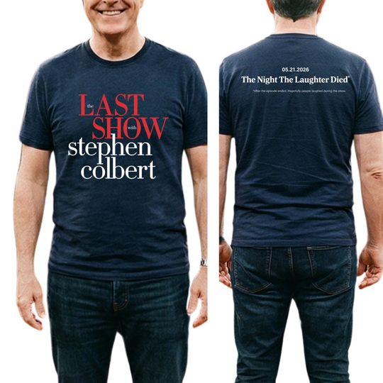 Discover The Last Show Stephen Colbert 2026 Shirt, The Late Show Gift Graphic Tee, Historic TV Show Final USA Thanks For Watching Hoodie
