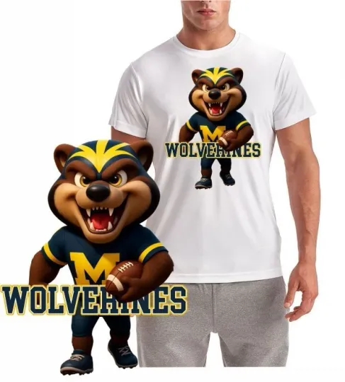 Wolverines Football Mascot T- Shirt