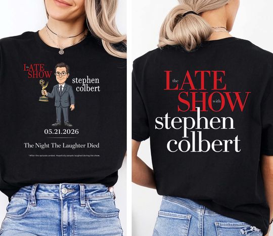 Discover Comfort Colors The Last Show Stephen Shirt, The Late Show Colbert Gift Graphic Tee, Historic TV Show Final 2026 USA