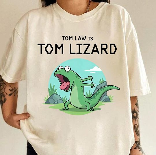 Discover Vintage Tom Law is Tom Lizard Shirt, Funny Lizard Meme Wash Tee, Disney Hoppers Tee