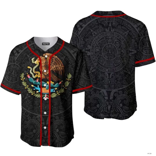 Discover Mexico Lovers - Mexican Aztec Warrior 3D Baseball Jersey for Men Dad