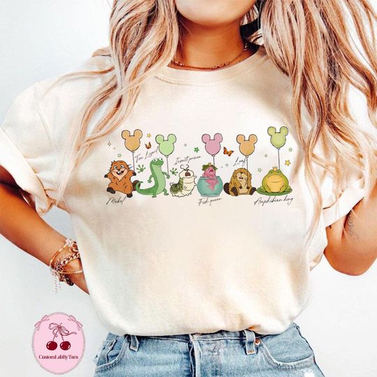 Discover Disney Pixar Movie Hoppers Character Balloons Shirt, Disney Family Matching Shirt, Disneyworld Vacation, Mabel, Ellen Bear, Tom Lizard, Loaf