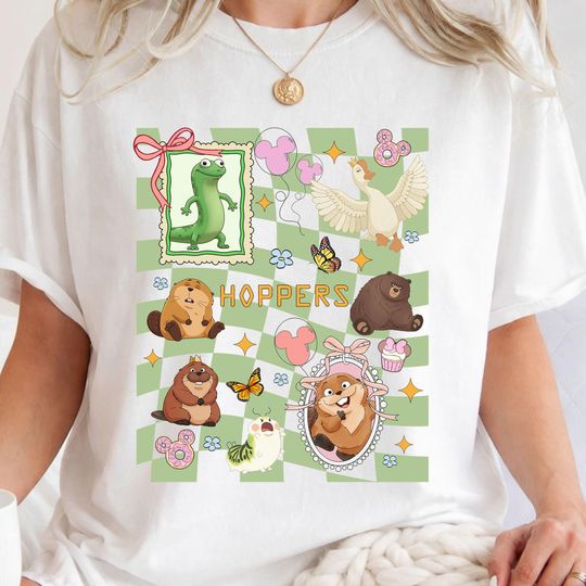 Discover Retro Pixar Hoppers Shirt, Cute Character Tee, Disney Family Vacation Matching Outfit 2026