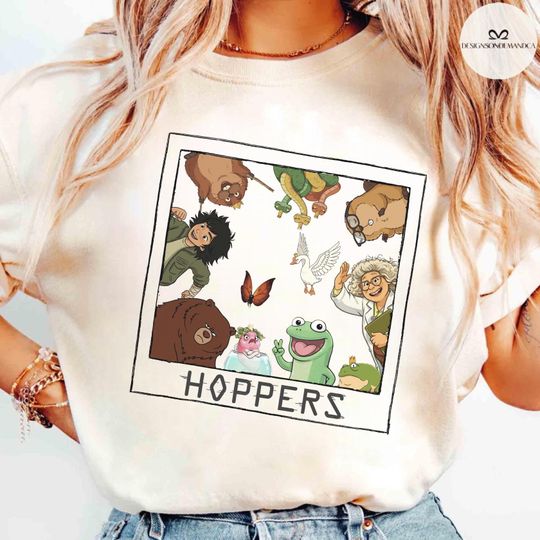 Discover Disney Pixar Movie Hoppers TShirt Baby Tee Croptop Tank, Mabel Ellen Bear Tom Lizard Loaf
