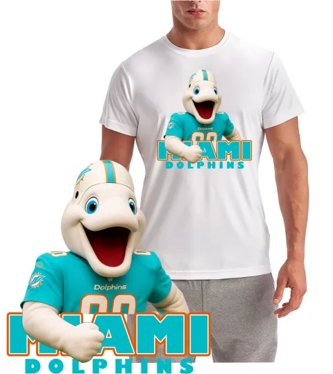 Discover Miami Football Dolphin Mascot T-Shirt