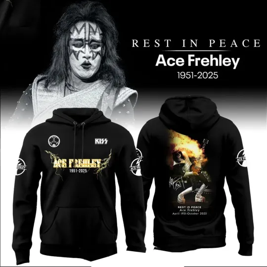 New Ace Frehley 1951- 2025 Best Guitarist Christmas Gift S-6XL 3D Hoodie SS29