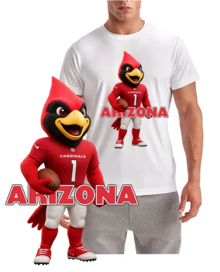 Discover Football Mascot Running T-Shirt