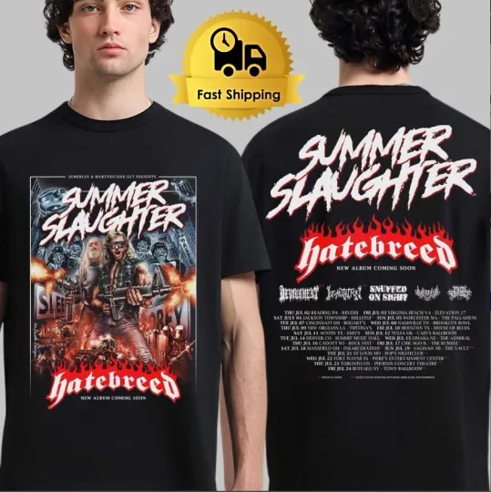 Discover Hatebreed Summer Slaughter Tour 2026 T-Shirt