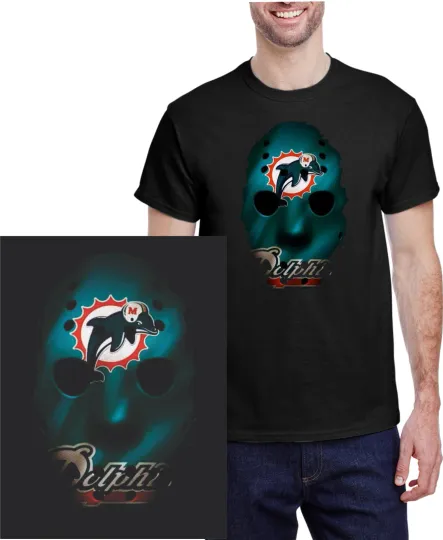 Discover Miami Football Mask Graphic Performance Fit T-Shirt