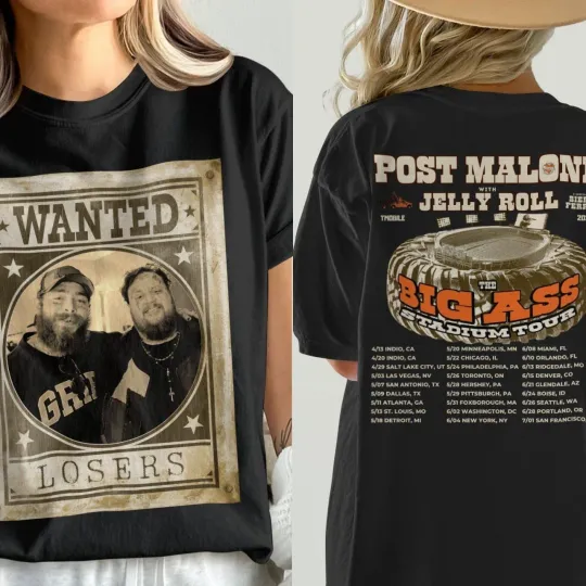 Discover Post Malone T-shirt, Big Ass Stadium Tour Tee, Posty 2026 Tour