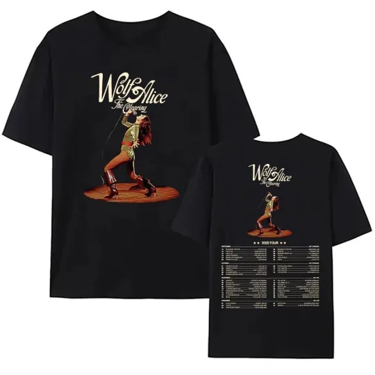 Discover Vintage Wolf Alice The Clearing Tour 2025 Double Sided T-Shirt