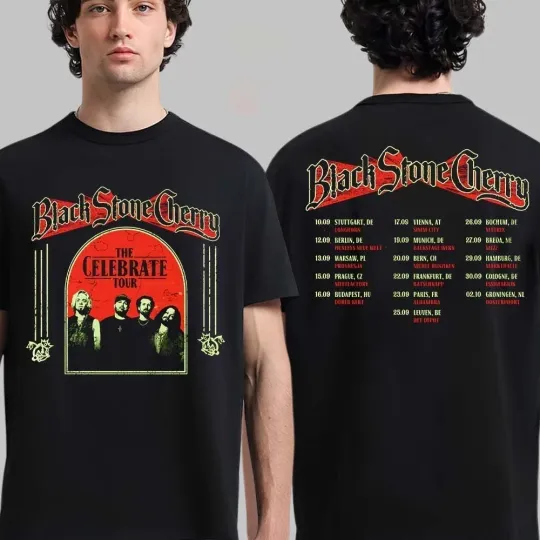 Discover Black Stone Cherry The Celebrate Tour 2026 Europe Schedule Dates T-Shirt