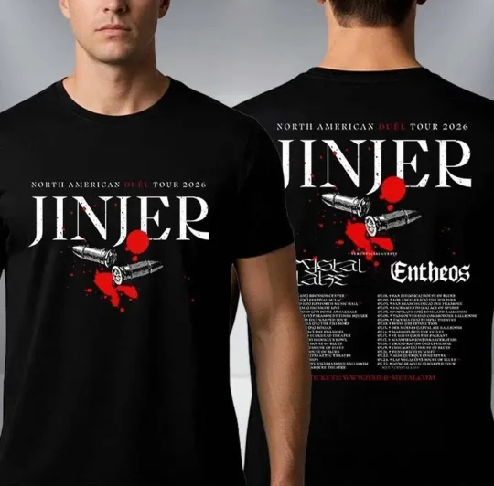 Discover Jinjer North American Tour 2026 Double Sided T-Shirt