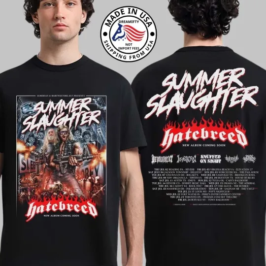 Discover Hatebreed Summer Slaughter Tour 2026 Part 1 Concert Unisex T-Shirt
