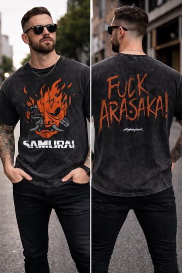 Cyberpunk 2077 Samurai Double Sided T-Shirt