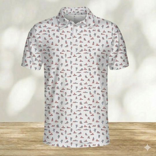 Funny Golf Polo Shirt for Men and Women, Short Sleeve Button-Up, Golf Lover Gift