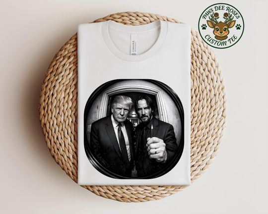 Donald Trump & John Wick T-Shirt, Keanu Reeves Retro Tee