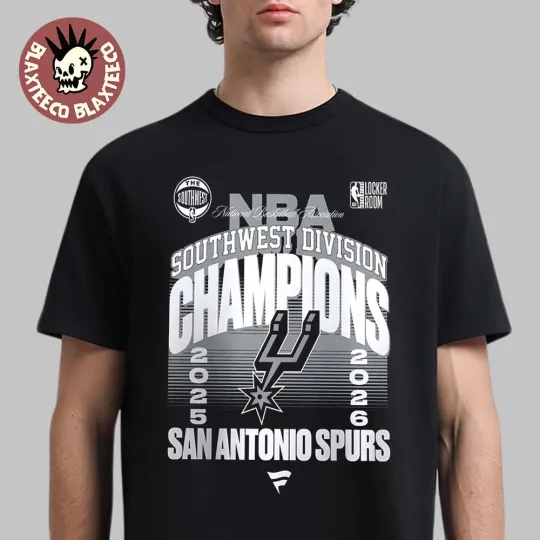 Discover San Antonio Black 2026 NBA Southwest Division Champions T-Shirt