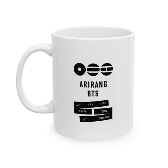 BTS Arirang  Mug | Minimalist K-Pop Ceramic Cup (Microwave Safe)