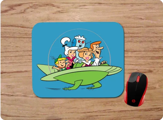 Discover The Jetsons Characters Spaceship Mouse Pad Neoprene