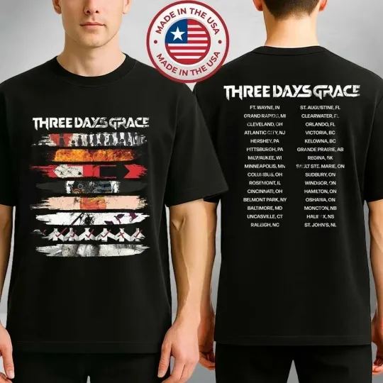 Discover Three Days Grace 2026 Album Tour T-Shirt
