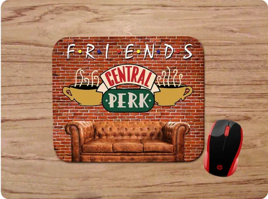 Discover Friends Central Perk Sofa Design Mouse Pad
