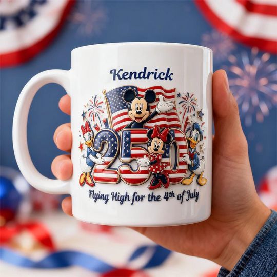 Discover America 1776 Mug, USA 250th Anniversary 3D EFFECT Mug, Patriotic 4th of July, Freedom mug, Semiquincentennial souvenir