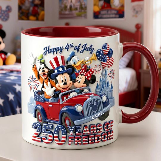 Discover Personalized America 1776 Mug, USA 250th Anniversary 3D EFFECT Mug, Patriotic 4th of July, Freedom mug, Semiquincentennial souvenir