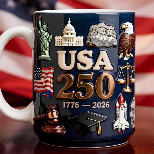 Discover America 1776 Mug, USA 250th Anniversary Mug, Patriotic 4th of July, Freedom mug, Semiquincentennial souvenir