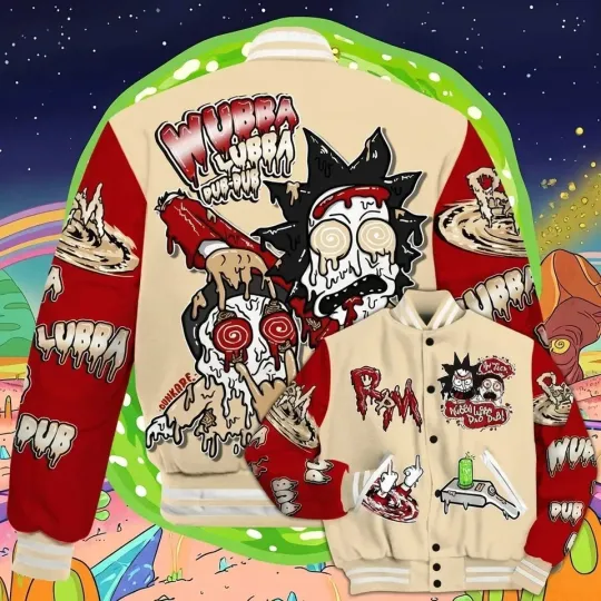 Discover Rick and Rickandmorty Varsity Baseball jacket , Cartoon jacket for fan