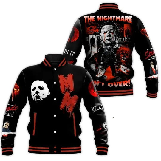 Michael Myers Halloween Baseball Jacket The Nightmare Isn’t Over Varsity Coat