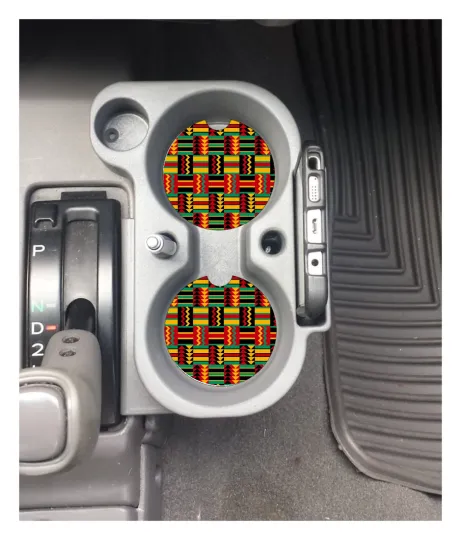 African Patchwork Pattern Rubber Coasters