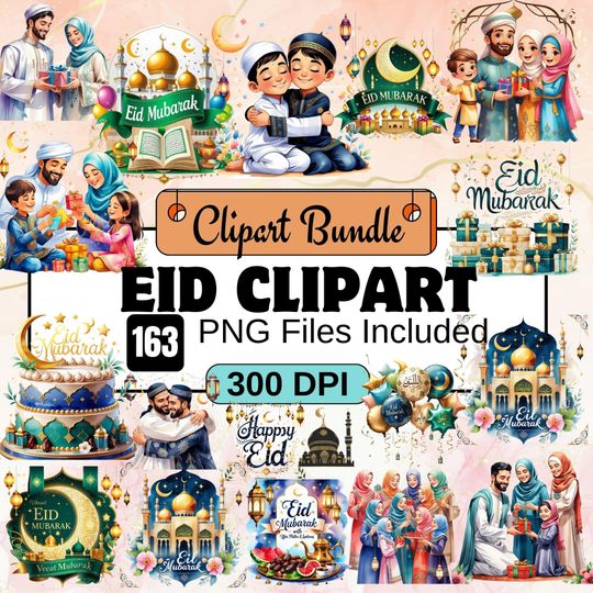 Discover Eid Clipart, Islamic png Clipart PNG Bundle, Muslim Eid Clipart Bundle,Ramadan PNG,eid,eid card,eid mubarak,crescent moon PNG illustrations