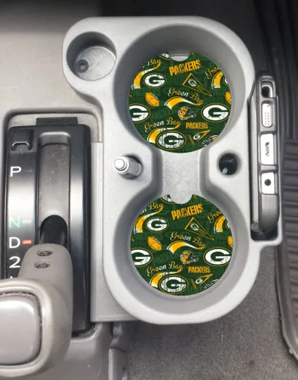 Discover Green Bay Packers Pattern Custom Rubber Car Coasters