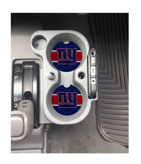 New York Giants Wood Grain Coasters  Sandwich Stone Football