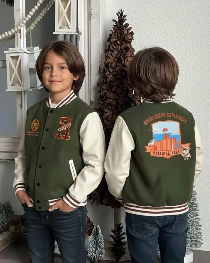 Discover Pixar Up Russell Wilderness Explores Paradise Falls Baseball Jacket
