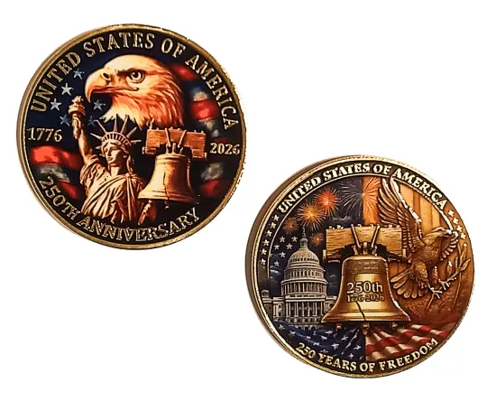 Discover 250th Anniversary Commemorative  Coin of the United States "250 Years of Freedom