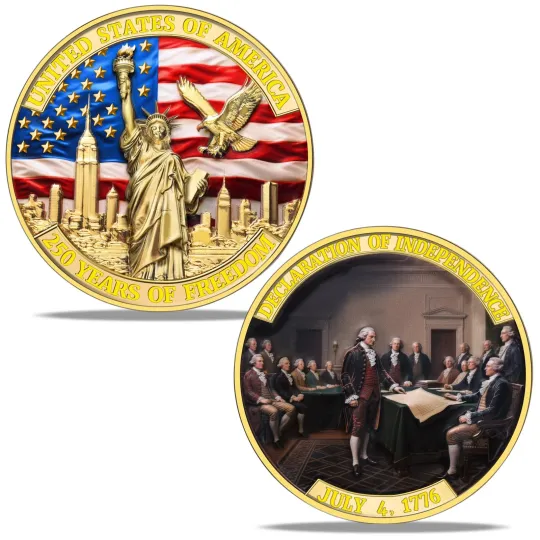 Discover USA 250th Anniversary Challenge Coin Collectible Coin