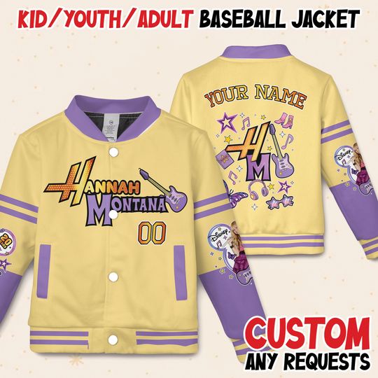 Discover Custom Disney Hannah Montana Jacket, Hannah Montana 20Th Anniversary Jacket, Disney Channel Pop Star Varsity
