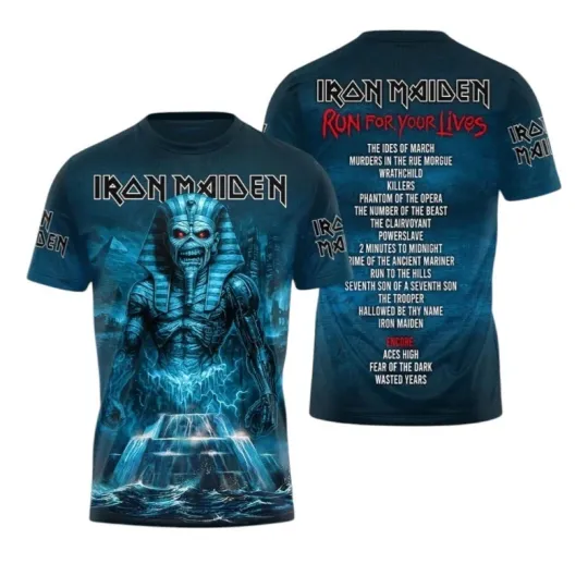 Discover Metal Band 2026 Tour 3D T-Shirt Run For Your Lives