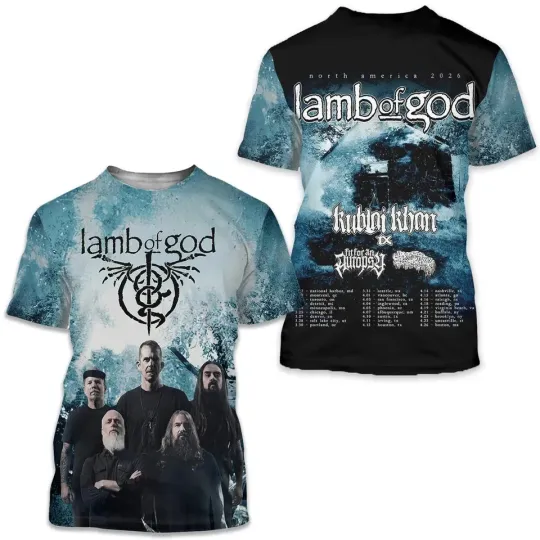 Lamb Of God The Heaviest Tour 2026 3D T-Shirt