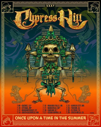 Discover Cypress Hill Once Upon A Time In The Summer Tour 2026 Show Poster